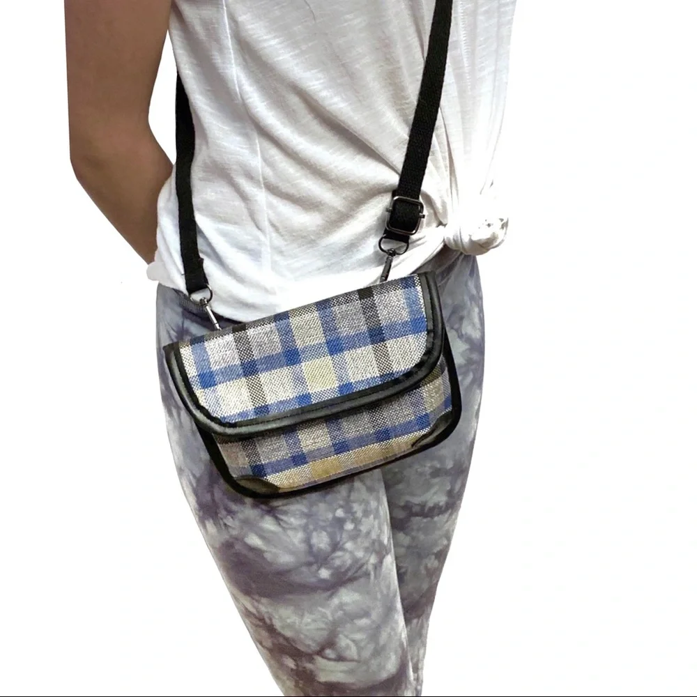 Plaid Mini Messenger Crossbody Bag - Picture 4 of 9